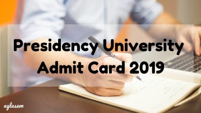 Presidency University Admit Card 2019 Aglasem Presidency University Admit Card 2019 Aglasem
