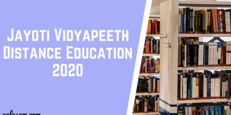 Jayoti Vidyapeeth Distance Education 2020