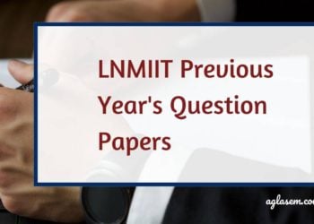 LNMIIT Previous Years Question Papers