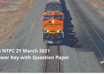 RRB NTPC 21 March 2021 Answer Key with Question Paper