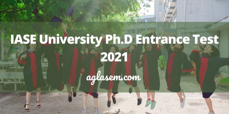 IASE University Ph.D Entrance Test 2021