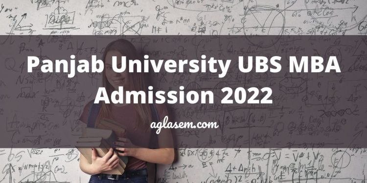 Panjab University UBS MBA Admission 2022