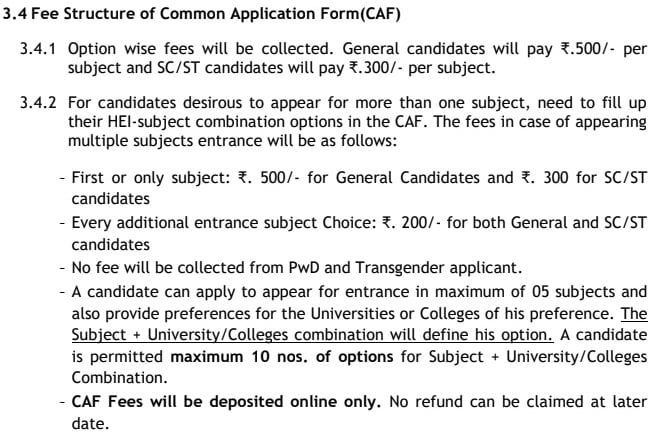 Odisha CPET Application Form 2022